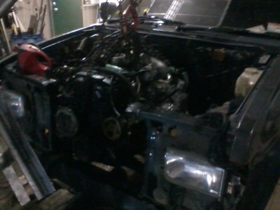 Test fitting new engine