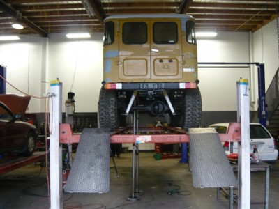 on hoist for exhaust fitting...