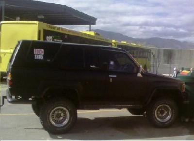 this is pic when i got it, all stock apart from 5m and broken rear leaf spring