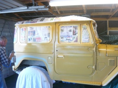 more first coat going on...