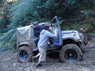 showing the old man how to drive