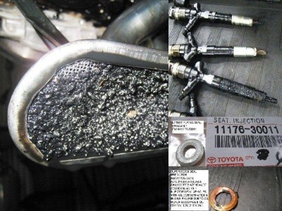 Blocked oil pickup caused by leaking injector seal