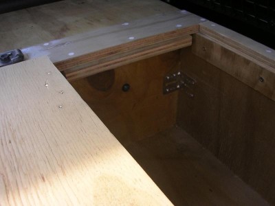 Round headed bolts in rear compartment