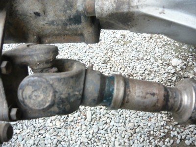 Front shaft as it sits bolted up, no flex.