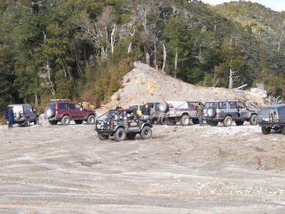 lunch at top of Echo Mine... NOTE: Rich's bonnet ISNT up