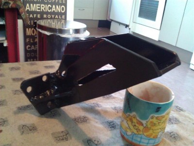 So made my own out of some 6mm plate, to miss control arm and also steering shaft.