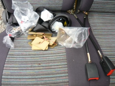 ..seatbelts/mounting plates/bolts etc.